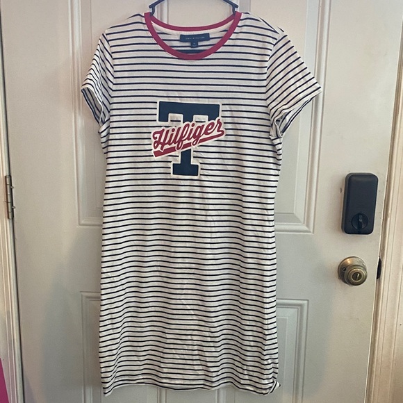 Tommy Hilfiger Blue and White Striped Dress - Picture 1 of 3